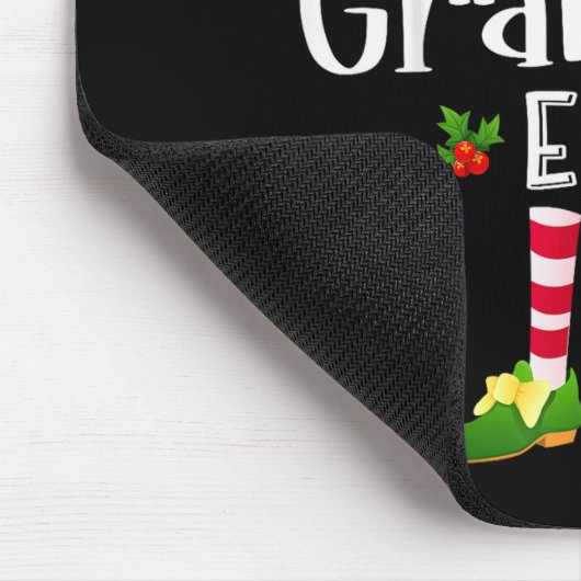 Grandma Christmas Elf Matching Pajama X-mas Party  Muismat (Hoek)