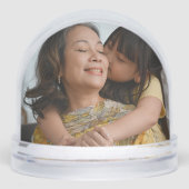 Grandma Christmas Gift Custom Double Sided 2 Photo Sneeuwbol (Voorkant)