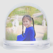 Grandma Christmas Gift Custom Double Sided 2 Photo Sneeuwbol (Achterkant)