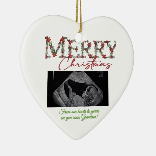 Grandma Christmas Ornament With a Baby Sonogram (Rechts)