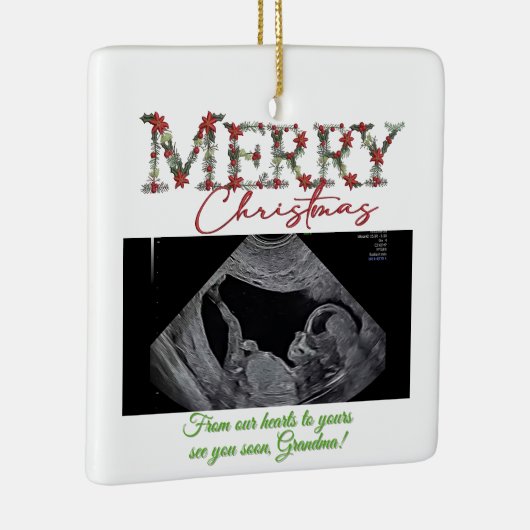 Grandma Christmas Ornament With a Baby Sonogram (Rechts)