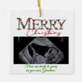 Grandma Christmas Ornament With a Baby Sonogram (Voorkant)