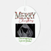 Grandma Christmas Ornament With a Baby Sonogram (Voorkant links)