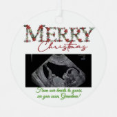 Grandma Christmas Ornament With a Baby Sonogram (Voorkant)