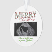 Grandma Christmas Ornament With a Baby Sonogram (voorkant)