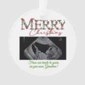 Grandma Christmas Ornament With a Baby Sonogram (voorkant)