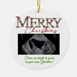 Grandma Christmas Ornament With a Baby Sonogram 
