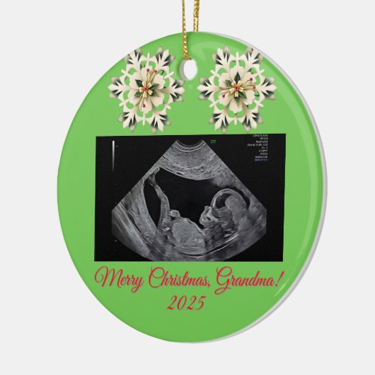 Grandma Christmas ornament With a Baby Sonogram  (Links)