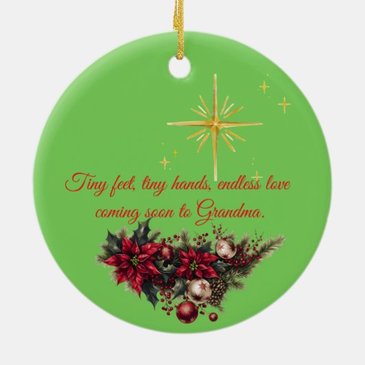 Grandma Christmas ornament With a Baby Sonogram  (Achterkant)