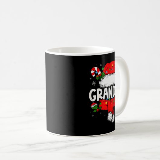 Grandma Christmas Pajama Santa Claus Family Matchi Koffiemok (Voorkant rechts)