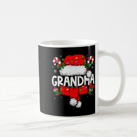 Grandma Christmas Pajama Santa Claus Family Matchi Koffiemok (Rechts)