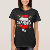Grandma Christmas Pajama Santa Claus Family Matchi T-shirt (Voorkant)