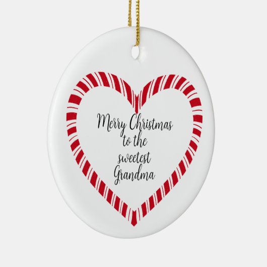 Grandma Christmas Tree Sweetest Keramisch Ornament (Rechts)
