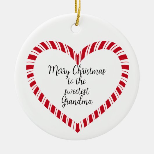 Grandma Christmas Tree Sweetest Keramisch Ornament (Voorkant)