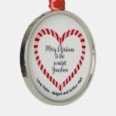 Grandma Christmas Tree Sweetest  Metalen Ornament (Rechts)