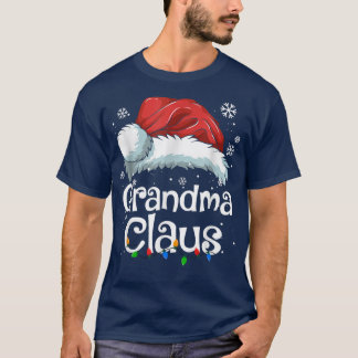 Grandma Claus Funny Grandma Santa Pajamas Christma T-shirt