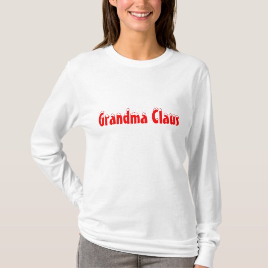Grandma Claus T-shirt (Voorkant)