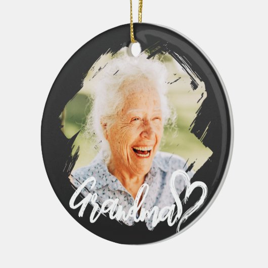 Grandma Cool Modern Simple Grunge Keramisch Ornament (Links)