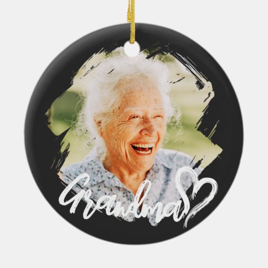 Grandma Cool Modern Simple Grunge Keramisch Ornament (Achterkant)