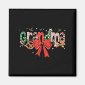 Grandma Coquette Bow Christmas Merry Xmas Family M Magneet (Voorkant)
