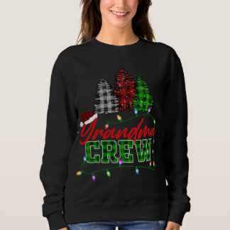 Grandma Crew Tree Buffalo Plaid Matching Family Ch Trui