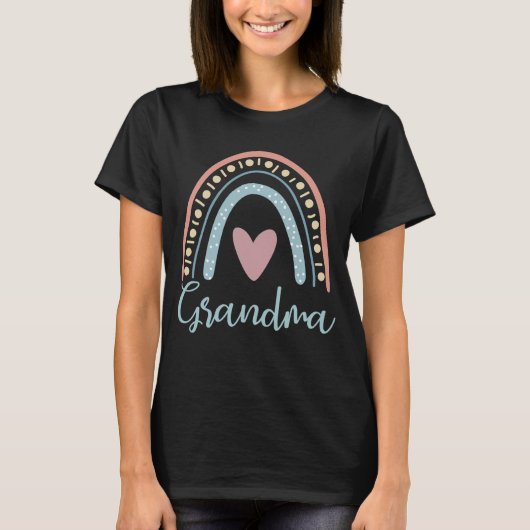 Grandma Cute Family Matching Rainbow T-shirt (Voorkant)