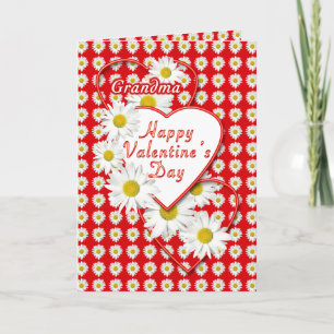 Grandma Daisies en Hearts Valentijn Card Feestdagen Kaart