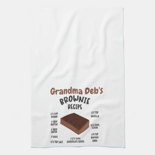 Grandma Deb's Brownie Recipe Theedoek (Verticaal)