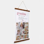 Grandma Definition | 8 Foto gepersonaliseerd Hangend Wandkleed (Gebogen)