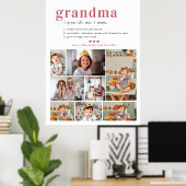 Grandma Definition | 8 Foto gepersonaliseerd Poster (Thuiskantoor)