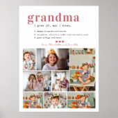 Grandma Definition | 8 Foto gepersonaliseerd Poster (Voorkant)