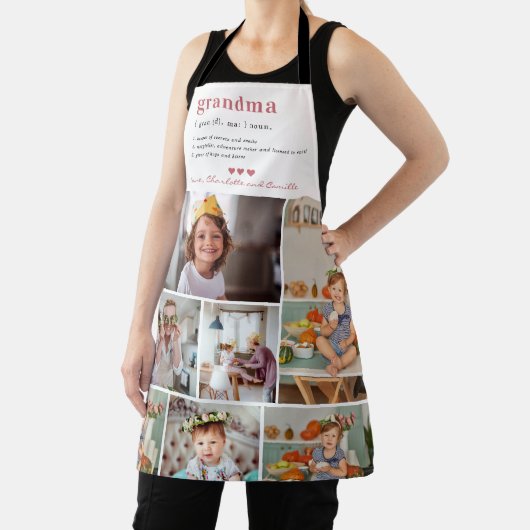 Grandma Definition | 8 Foto gepersonaliseerd Schort (Insitu)