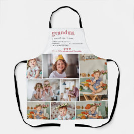 Grandma Definition | 8 Foto gepersonaliseerd Schort