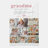 Grandma Definition | 8 Foto gepersonaliseerd Theedoek (Verticaal)