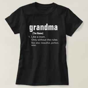 Grandma Definition Funny Moederdag, Kerstmis T-shirt