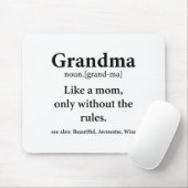 Grandma Definition Like Mom Without Rules Funny Gr Muismat (Met muis)