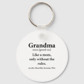 Grandma Definition Like Mom Without Rules Funny Gr Sleutelhanger (Voorkant)