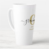 Grandma Elegant Script Monogram Golden Ochre Latte Mok (Linkerhoek)