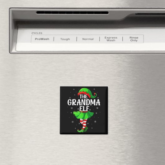 Grandma Elf Christmas Girls Women Elf Squad Xmas F Magneet (Insitu (Vaatwasser))