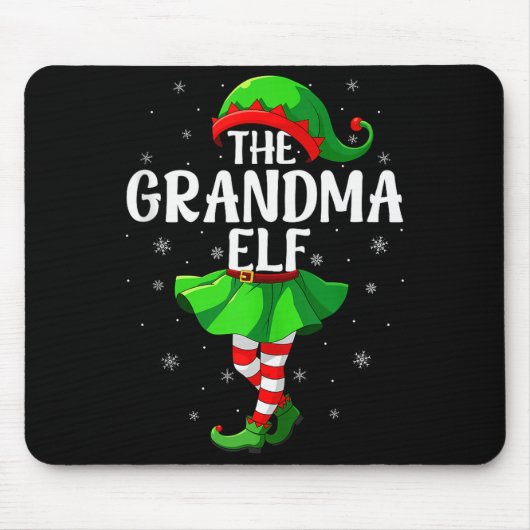 Grandma Elf Christmas Girls Women Elf Squad Xmas F Muismat (Voorkant)