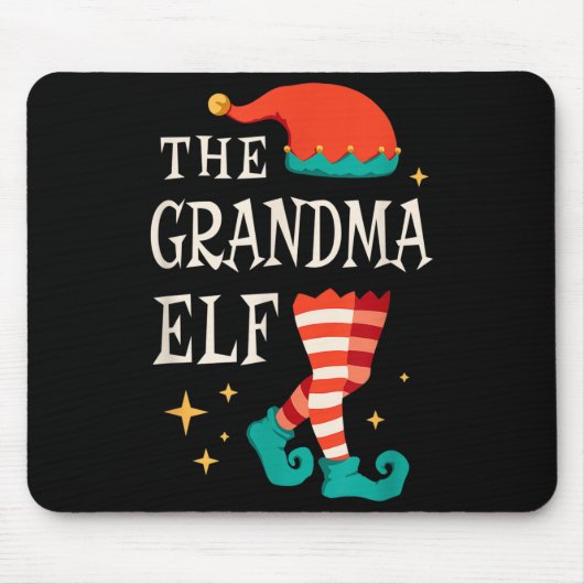 Grandma Elf Family Matching Group Christmas Grandm Muismat (Voorkant)