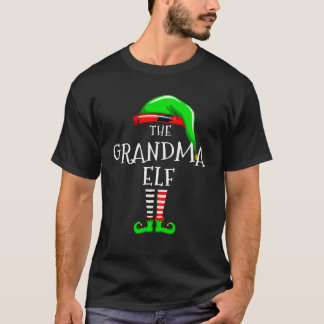 Grandma Elf Family Matching met kerstgroep Pajama T-shirt