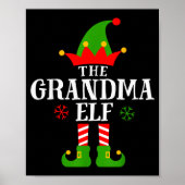 Grandma Elf Funny Matching Family Christmas Pajama Poster (Voorkant)