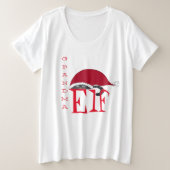 Grandma Elf Holiday Kerstmis Grote Maat T-shirt (Design voorkant)