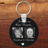 Grandma en Grandpa Memorial in Silver Sleutelhange Sleutelhanger (Voorkant)