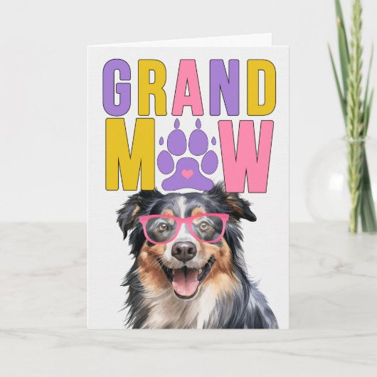 GrandMA English Shepherd GrandDOG Grootouders Dag Feestdagen Kaart (Voorkant)