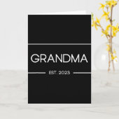 Grandma Est 2023 New Grandmother First Time  Kaart (Gele Bloem)