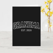 Grandma Est. 2026 1st Time Grandmom To Be Baby Ann Kaart (Gele Bloem)