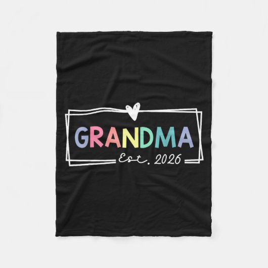 Grandma Est 2026 Promoted To Grandma 2026 For Gran Fleece Deken (Voorkant)