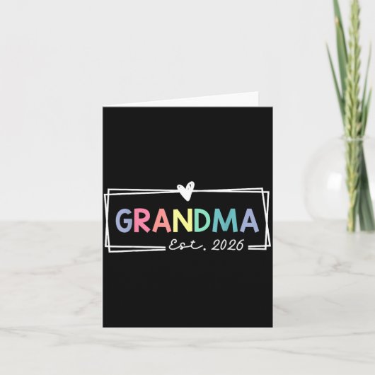 Grandma Est 2026 Promoted To Grandma 2026 For Gran Kaart (Voorkant)